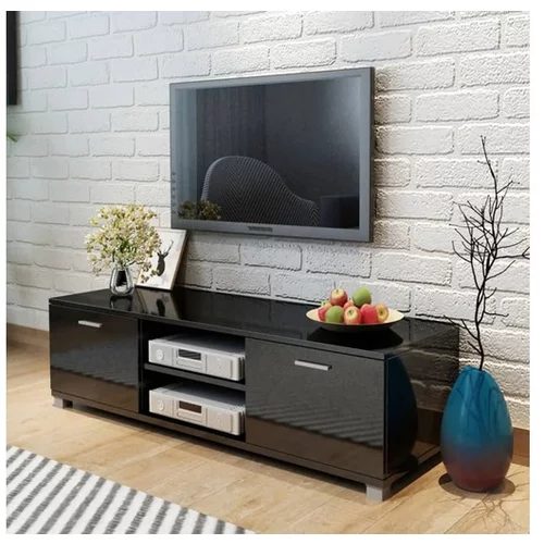  TV omarica visok sijaj črna 140x40,3x34,7 cm