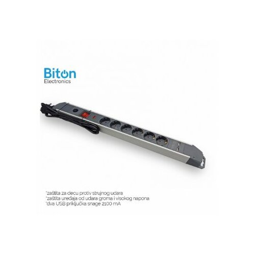Biton Electronics G06MKGDU prenosna priključnica sa prenaponskom zaštitom Slike