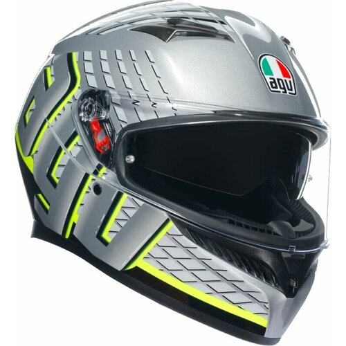 Agv kaciga k3 fortify siv/crn/flu-žut m Slike
