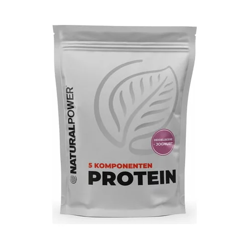 Natural Power Protein 5 komponenti 1000g - borovnica - jogurt