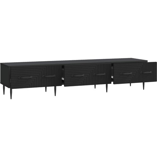  ormar s ladicama Crna 147 x 34,5 x 30 cm Konstruirano drvo Slike