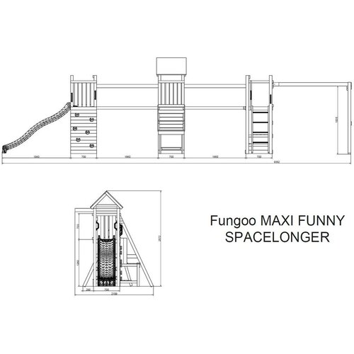 Fungoo Set SPACE LONGER - drveno vrtno igrali&amp;scaron;te Slike
