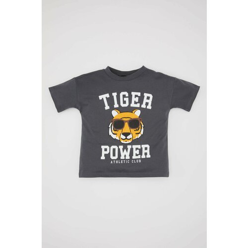 Defacto Regular Fit Tiger Short Sleeve T-Shirt Slike