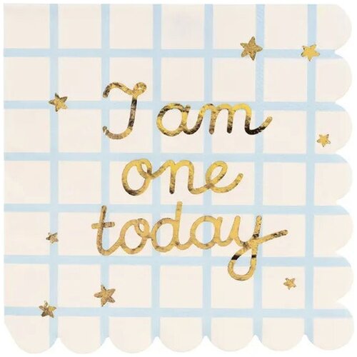 PARTY DECO serviete i am one today teddy bear, bež, 33x33 cm Cene