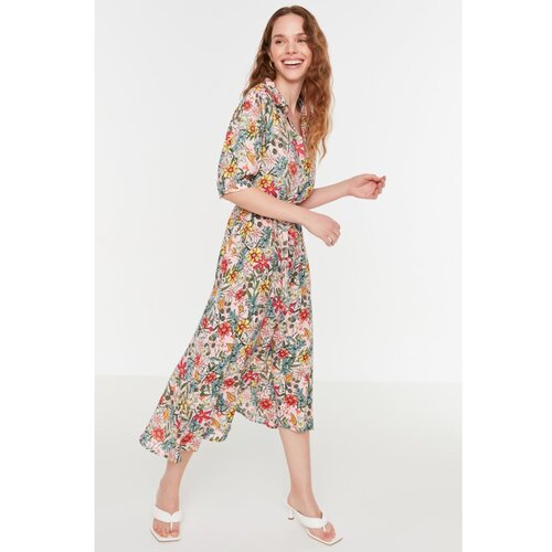 Trendyol Ženska haljina MultiColored BeltEd Shirt Dress Slike