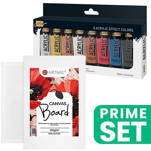 Solo Goya set metalnih akrilnih boja i platno na kartonu Slike