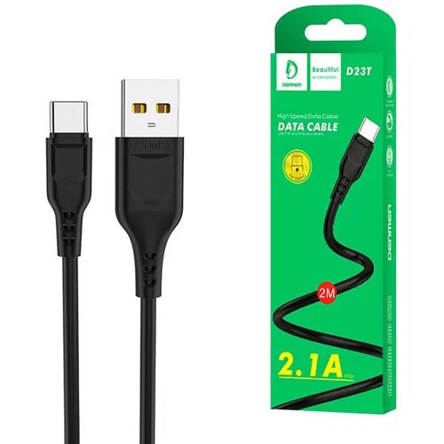 Denmen Kabel USB-C 2.1A 2100mAh 2m črn Cene