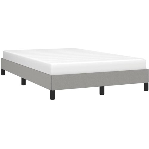  Okvir za krevet bez madraca svjetlosivi 120x190 cm od tkanine Slike