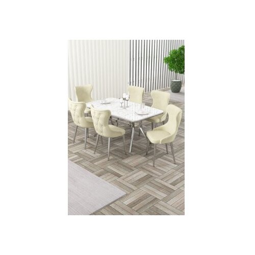 Hanah home Trpezarijski set, 7 dijelova, svijetlozelena Cene