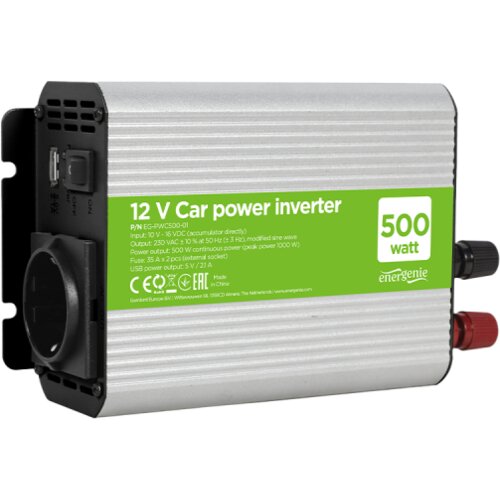 Gembird DC-AC inverter za auto in12Vout220V 500W EG-PWC500-01 Cijene