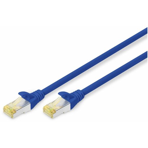Digitus DK-1644-A-0025/B RJ45 omrežni kabel CAT6a S/FTP 0.25 m modra brez halogena, zviti pari, z za&scaron;čitnim zapornim zatičem, ognjevaren 1 kos, (21218874) Cene