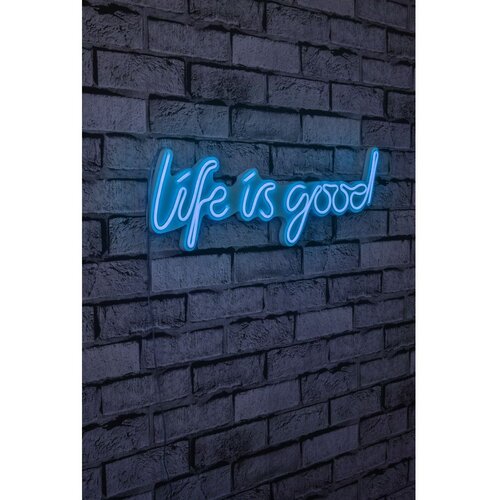Wallity Dekorativna plastična LED rasveta Life Is Good Blue Slike