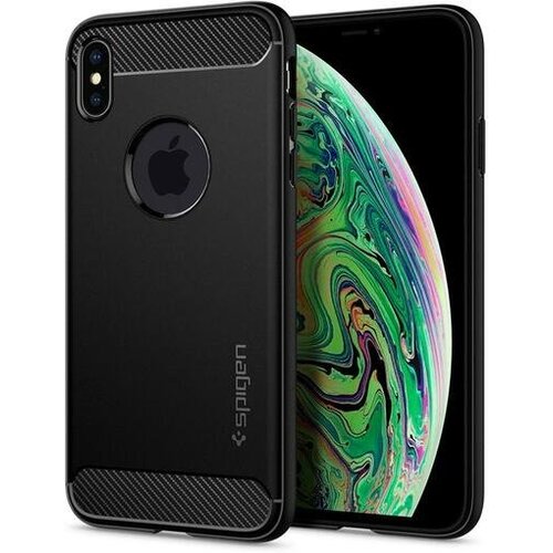 Spigen ovitek za iPhone Xs Max Rugged Armor Black (065CS25125) Slike