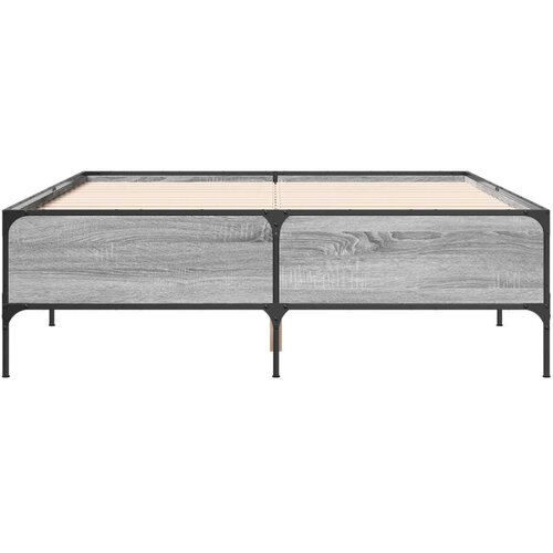 VidaXL Okvir za krevet boja hrasta 150x200cm konstruirano drvo i metal Slike