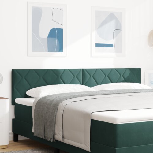  LED glava postelje Temno zelena 180 cm Umjetno usnje, (5000142460) Cene