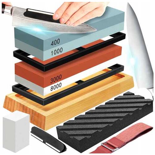 Dexxer komplet dvostranskih kamnov za ročno bru&scaron;enje nožev 400-8000 SHARP-S-1 Cene