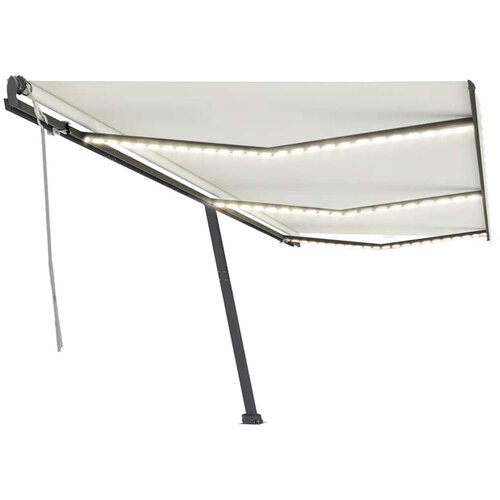 Maison Chic Ročno zložljiva tenda - Senčniki z LED lučkami 600x300 cm krem, (22041140) Cene
