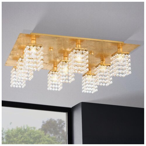 Eglo 97722 - led kristalni plafonski visilica pyton gold 9xG9/3W/230V Slike