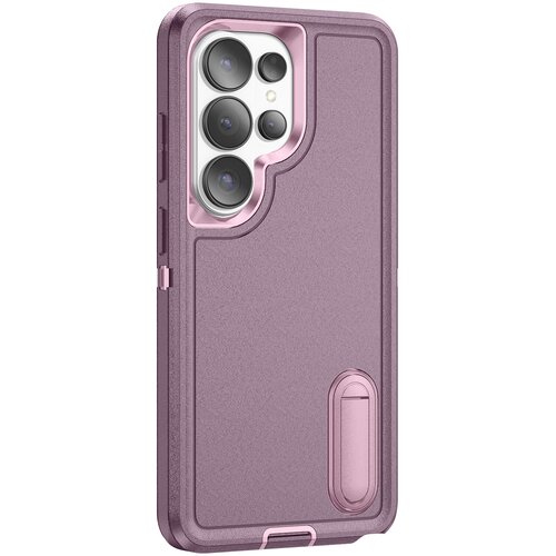 AVIZAR Ovitek za Galaxy S26 Ultra tri-materialni ojačani z vgrajenim stojalom, Vijolična, (5000273968) Cene