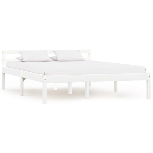 The Living Store Posteljni okvir bel iz trdne borovine 140x200 cm - Posteljni Okvir, (21526900) Slike