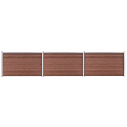 vidaXL Vrtna ograja WPC 526x106 cm rjava Cene