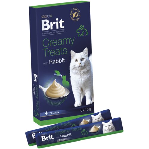 Brit Premium by Nature Cat Creamy Treats with Rabbit 6x15g Cene