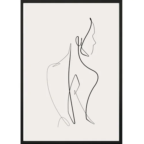 DecoKing Stenski plakat v okvirju SKETCHLINE/NAKED, 40 x 50 cm