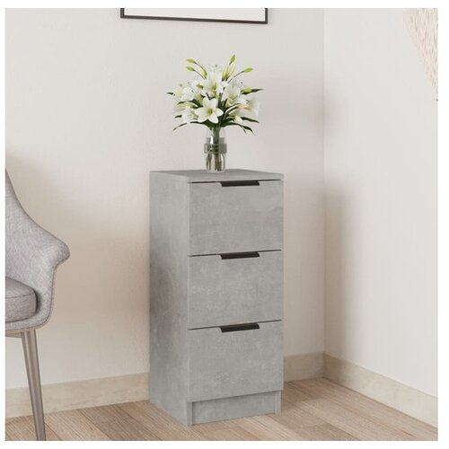  Komoda siva boja betona 30 x 30 x 70 cm od konstruiranog drva Cene