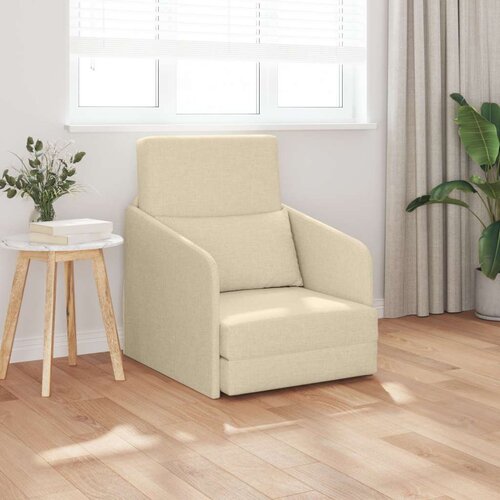  Floor Sofa Bed 2-u-1 Krem 65x80x83 cm Tkanina Cijene