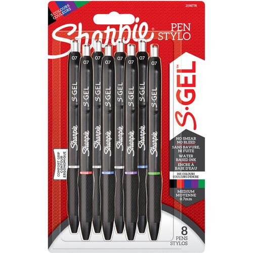 Sharpie gel pisalo S-GEL, 0,7 mm, sortirano, pretisni omot 8 kom., (21656321) Cene