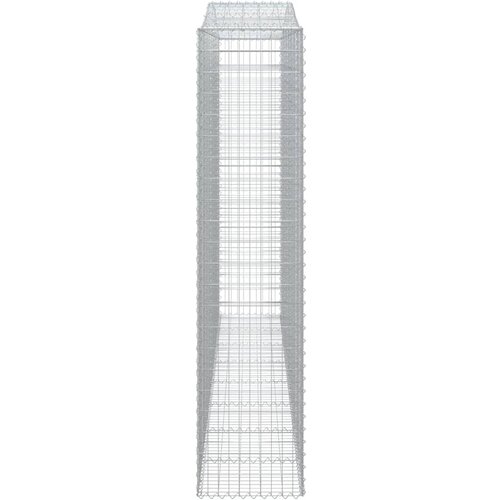  Lučne gabionske ko&amp;scaron;are 4 kom 400x50x220/240cm pocinčano željezo Slike