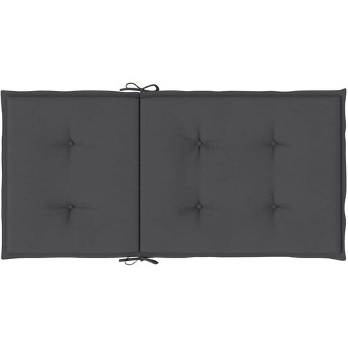 VidaXL Jastuci za stolice 2 kom pro&amp;scaron;arano antracit 100x50x7 cm tkanine Slike