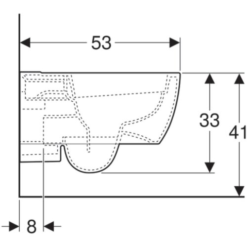 Geberit iCon konzolna wc &amp;scaron;olja, skriveno kačenje, Rimfree 204060000 Slike