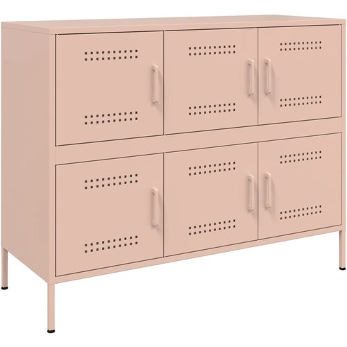 Maison Chic Komoda - Predalnik roza 100,5x39x79 cm jeklo, (21715699) Slike