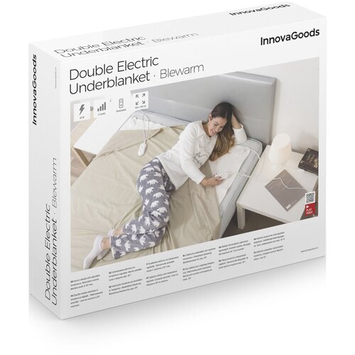  Dvojna električna odeja Blewarm InnovaGoods 60+60 W 140 x 160 cm Bela Slike