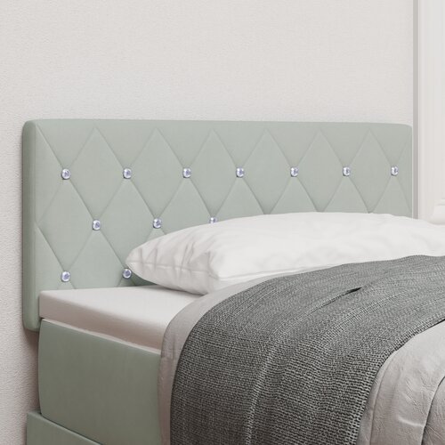 VidaXL LED uzglavlje s kristalnim gumbima, ugaono, svijetlosivo, 90 cm, bar&amp;scaron;unasto, uzglavlje s kristalnim gumbima, svijetlosivo, 90 cm, bar&amp;scaron;unasto Slike
