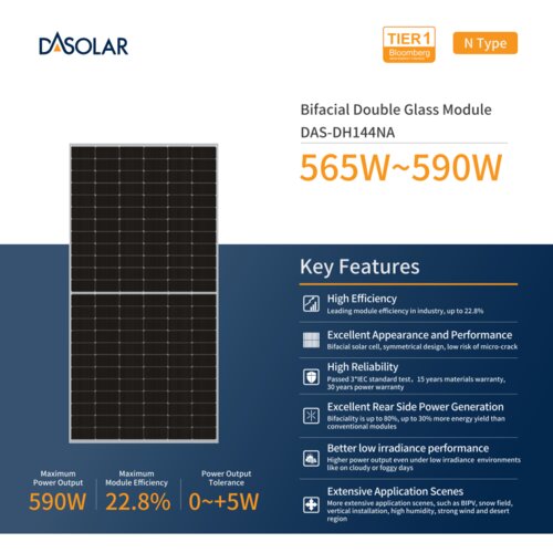 Das solar 580W solarni panel (DH144NA-580) Cene