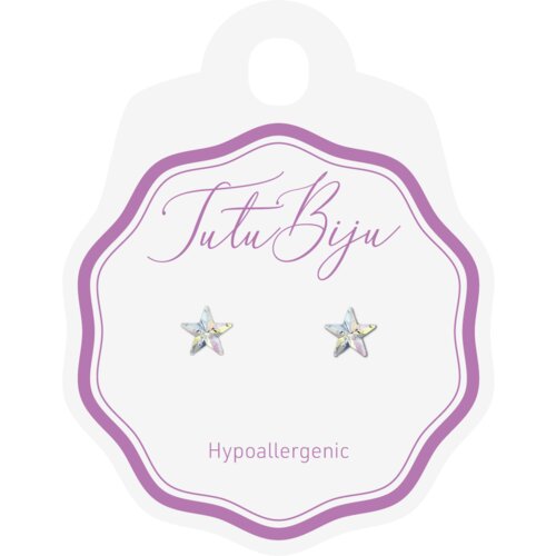 Tutu Biju Modni uhančki Star 5.0 mm Aurora Boreale - TST50C002 Slike