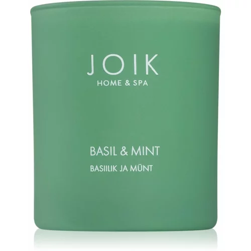 JOIK Organic Home & Spa Basil & Mint dišeča sveča 150 g