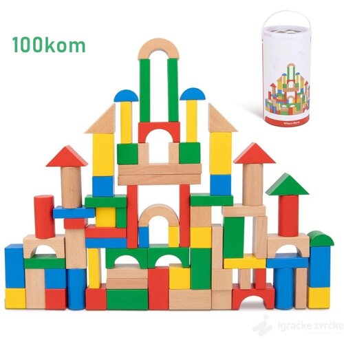 Tooky Toy drvene kocke 100kom Slike