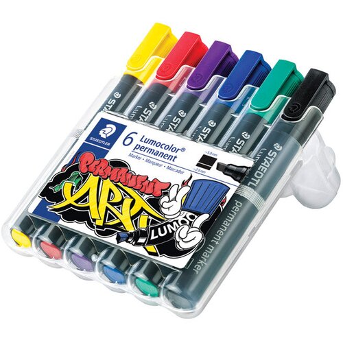 Marker permanentni 2-5mm pk6 Lumocolor Staedtler 350 WP6-1 sortirano blister Cijene
