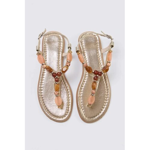 Trendyol Shoes Ženske sandale Takss26Sd00019, Zlatne Slike