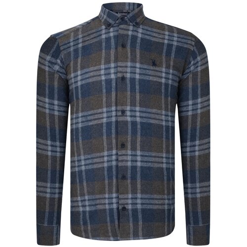 Dewberry G709 MEN'S SHIRT-PATTERNED COFFEE-LACİVERT Cene