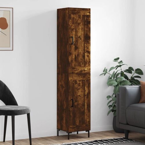 vidaXL Visoka omara dimljeni hrast 34,5x34x180 cm inženirski les Cene