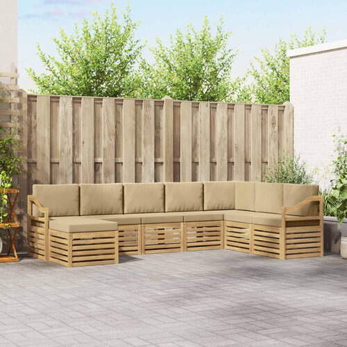  Set vanjskih sofa 8 pcs Bijela i bež 304 x 185,5 x 73 cm Cene