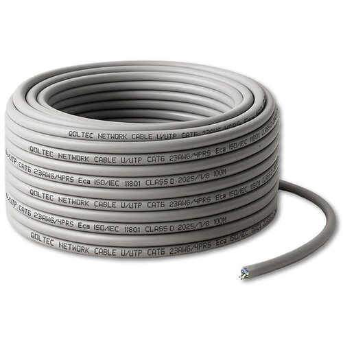 Qoltec Kabel Patchcord sieciowy skrętka UTP| Miedziany Cu |CAT6 | High speed 1Gb /s | LAN | 100m | szary Cijene