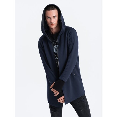 Ombre Longer men&amp;#039;s unbuttoned sweatshirt with spacious hood PRAGA Slike