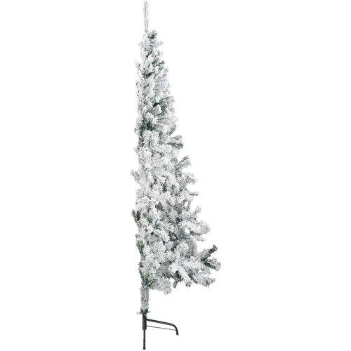  Umjetno božićno drvce 240 cm PVC i čelik Zelena i bijela - Zelena i bijela 240 cm Slike