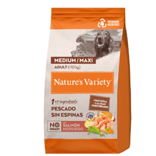 Nature's Variety No Grain Dog Med/Max Adult - losos 3 kg Cene