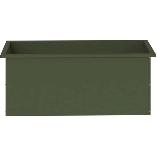  Vrtna posuda za sadnju s LED svjetlom Maslinastozelena - Maslinastozelena 40 x 100 x 40 cm 1 Slike